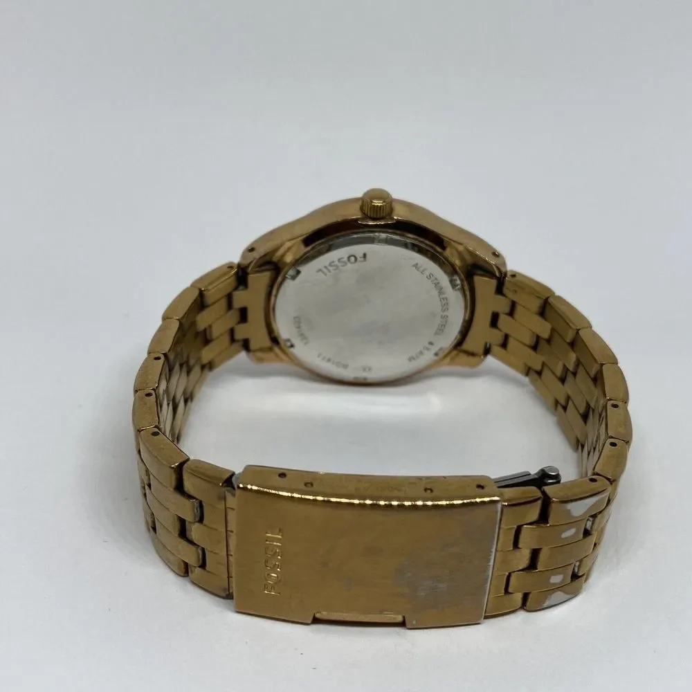 Fossil Classic BQ1411 Women's Rose Gold Stainless Steel Analog Dial Watch JK533